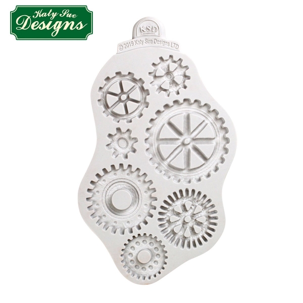 Silicone Mould - Distressed Cogs